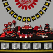 Filmster Verjaardag Zwart en gouden sterren Vlaggetjes