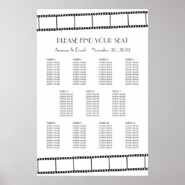 Filmsterren Filmstrook Trouwzaal Plaatsing Poster