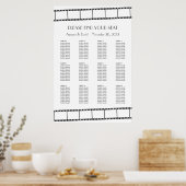 Filmsterren Filmstrook Trouwzaalstoelindeling Poster (Keuken)