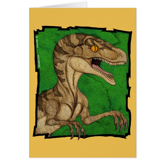 Filmstijlvolle  velociraptor (Voorkant)