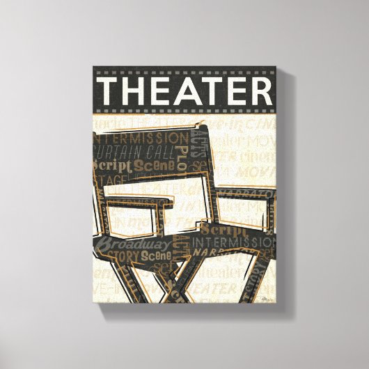  filmstoel canvas afdruk (Voorkant)