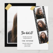 Filmstrip 4 Fotocollage Afstuderen Aankondiging (Voorkant / Achterkant)