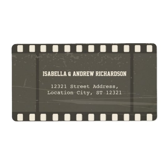 Filmstrip adreslabel etiket (Voorkant)
