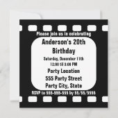 Filmstrip Birthday Party Kaart (Achterkant)