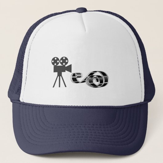 Filmstrip en filmcamera trucker pet (Voorkant)