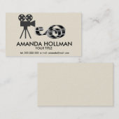 Filmstrip en filmcamera visitekaartje (Voorkant / Achterkant)