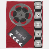 Filmstrip filmhaspel klapbord fleece deken (Voorkant)