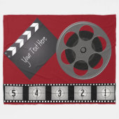 Filmstrip filmhaspel klapbord fleece deken (Voorkant (Horizontaal))