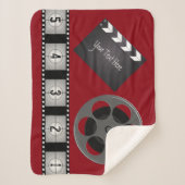 Filmstrip filmhaspel klapbord sherpa deken (Voorkant)