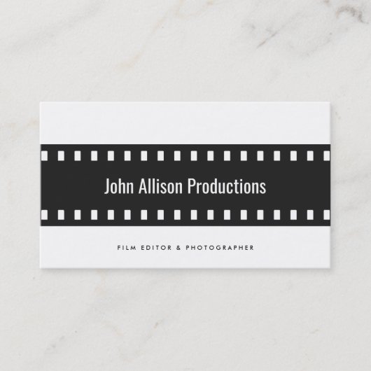 Filmstrip Filmmaker Fotograaf Visitekaartje (Voorkant)