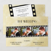 Filmstrip Foto Collage Weddenschap Save The Date (Voorkant / Achterkant)