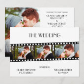 Filmstrip Foto Collage Weddenschap Save The Date (Voorkant / Achterkant)