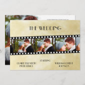 Filmstrip Foto Collage Weddenschap Save The Date (Voorkant / Achterkant)