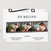 Filmstrip Foto Collage Weddenschap Save The Date (Voorkant / Achterkant)