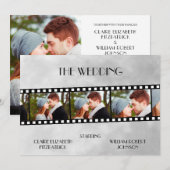 Filmstrip Foto Collage Weddenschap Save The Date (Voorkant / Achterkant)