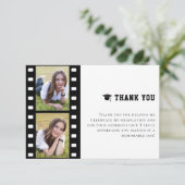 Filmstrip Fotocollage Afstuderen Dank u Bedankkaart (Staand voorkant)