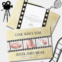 Filmstrip Fotocollage Geboorte Aankondiging