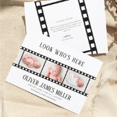 Filmstrip Fotocollage Geboorte Aankondiging