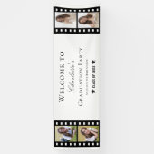 Filmstrip Four Photo Collage Afstuderen Welkom Spandoek (Verticaal)