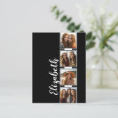 Filmstrip Lijst 4 Fotocollage vierkantjes Briefkaart (Staand voorkant)
