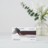 Filmstrip met reflectie op witte achtergrond visitekaartje (Staand voorkant)