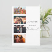 Filmstrip Mijn Bridesmaid Multi Photo Kaart (Staand voorkant)