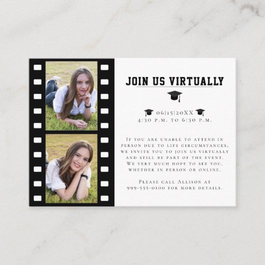 Filmstrip Photo Collage Afstuderen Enclosure Kaart (Voorkant)