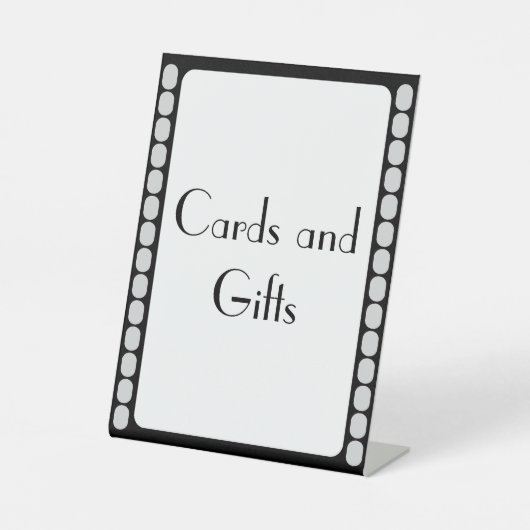 Filmstrip Reclamebord Met Voetstuk (Voorkant)
