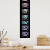 Filmstrip regenboog  chevy pick-up poster (Keuken)