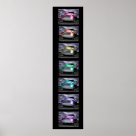 Filmstrip regenboog  chevy pick-up poster