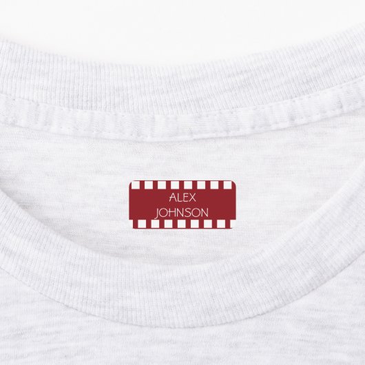 Filmstrip Roze kleurgecodeerde wasnaam Labels (Aangebracht)