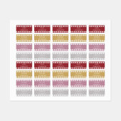 Filmstrip Ruby Roze Kleur Gecodeerde Kleding Naam Labels (Vel)