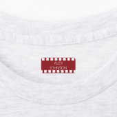 Filmstrip Ruby Roze Kleur Gecodeerde Kleding Naam Labels (Aangebracht)
