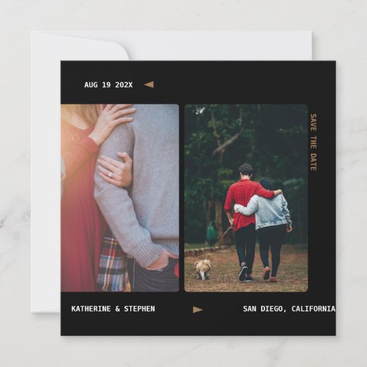  filmstrip Save the Date Invitation Kaart (Voorkant)