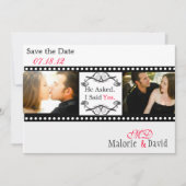 Filmstrip Sla de datumkaart op Save The Date (Voorkant)
