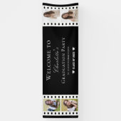 Filmstrip Vier foto collage Afstuderen | Black Spandoek (Verticaal)