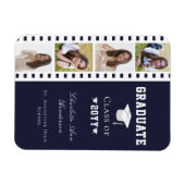 Filmstrip Vier foto collage Afstuderen | Blauw Magneet (Horizontaal)