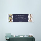 Filmstrip Vier foto collage Afstuderen | Blauw Spandoek (Beurs)