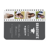 Filmstrip Vier foto collage Afstuderen | Gray Magneet (Horizontaal)