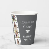 Filmstrip Vier foto collage Afstuderen | Gray Papieren Bekers (Voorkant)