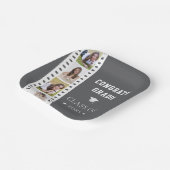 Filmstrip Vier foto collage Afstuderen | Gray Papieren Bordje (Gebogen)