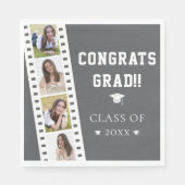 Filmstrip Vier foto collage Afstuderen | Gray Servet (Voorkant)