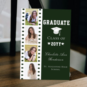 Filmstrip Vier foto collage Afstuderen   Green Kaart