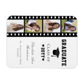 Filmstrip Vier foto collage Afstuderen | Wit Magneet (Horizontaal)