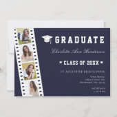 Filmstrip Vier Fotocollage Open Huis | Blauw Kaart (Voorkant)