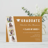 Filmstrip Vier Fotocollage Open Huis | Orange Kaart (Staand voorkant)