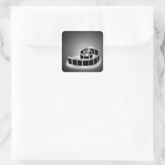 Filmstrip Vierkante Sticker (Tas)