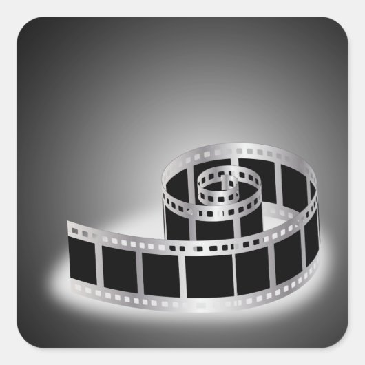 Filmstrip Vierkante Sticker (Voorkant)