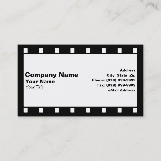 Filmstrip Visitekaartje (Voorkant)