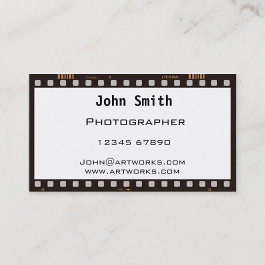 Filmstrip Visitekaartje (Voorkant)